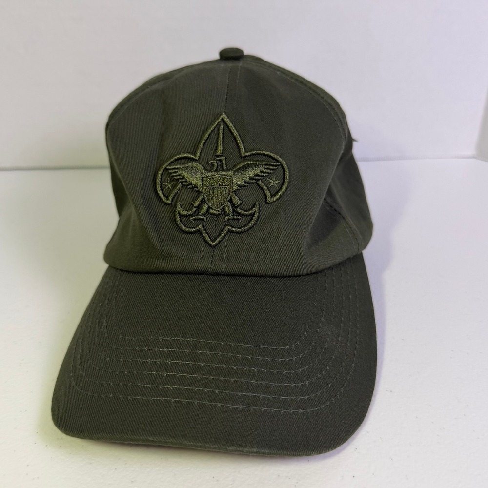 Boy Scouts of America BSA Official Uniform Cap Olive Green Adjustable Hat NEW